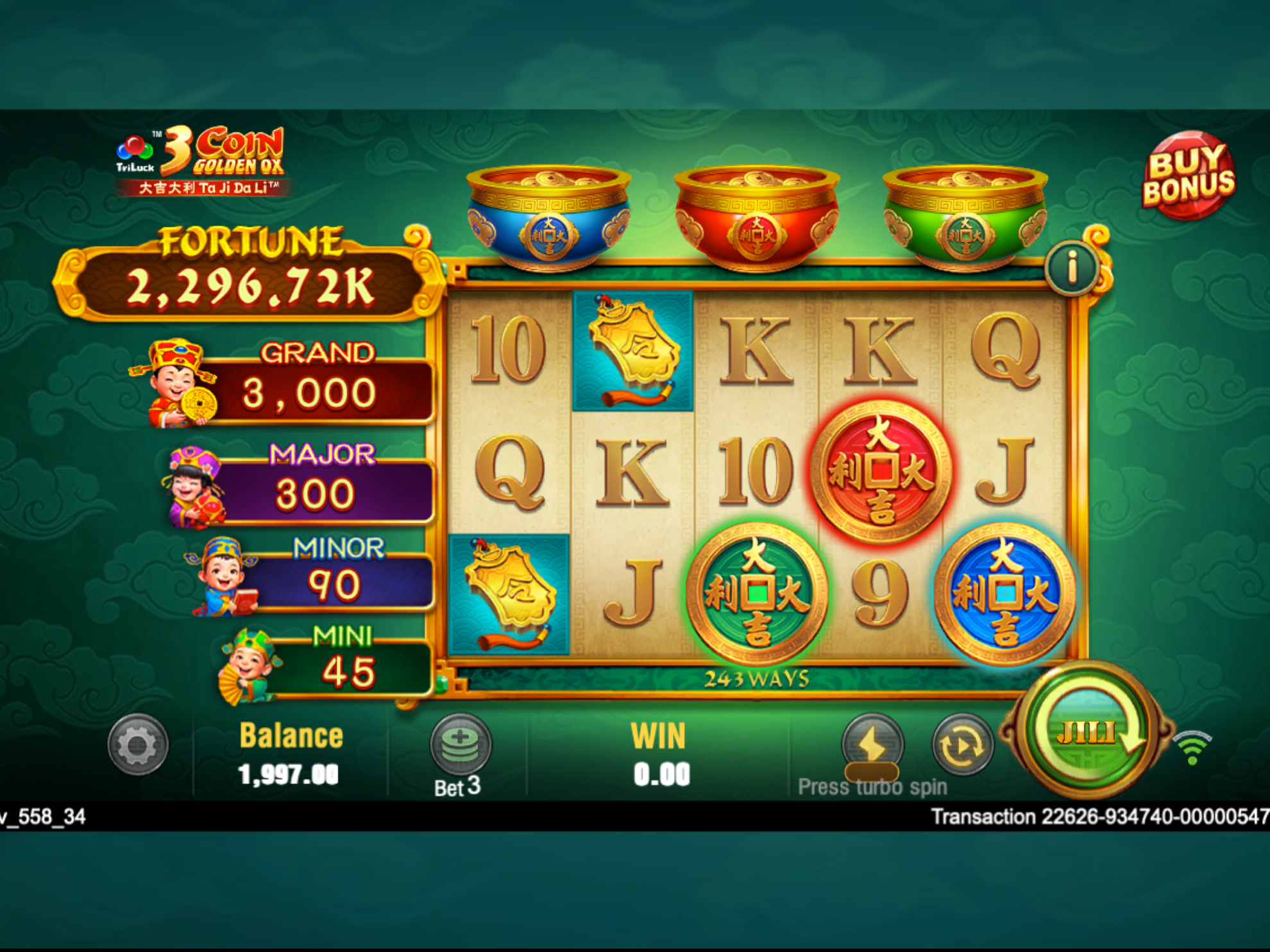 3 Coin Golden OX